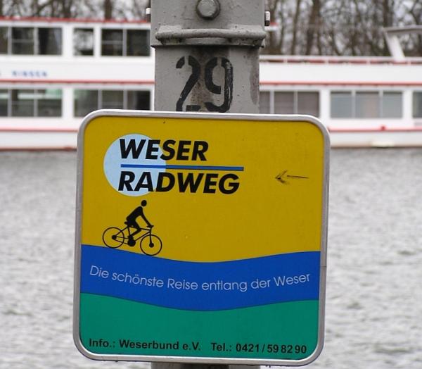 Weser-Radweg: Die maritime Etappe von Bremen bis nach Vegesack